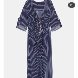 Blue with white stripes Zara dress